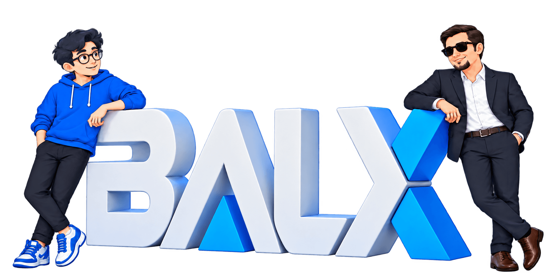 BALX infrastructure 3D artwork with characters